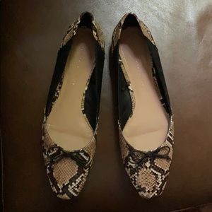 Zara Trafaluc Faux Snakskin & Nubuck flats